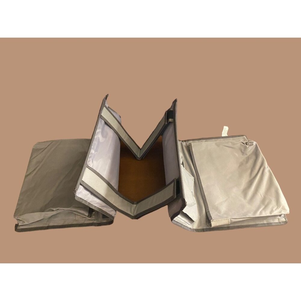Walker Scooter Wheelchair Seat Back Organizer Mesh Compartments Gray
